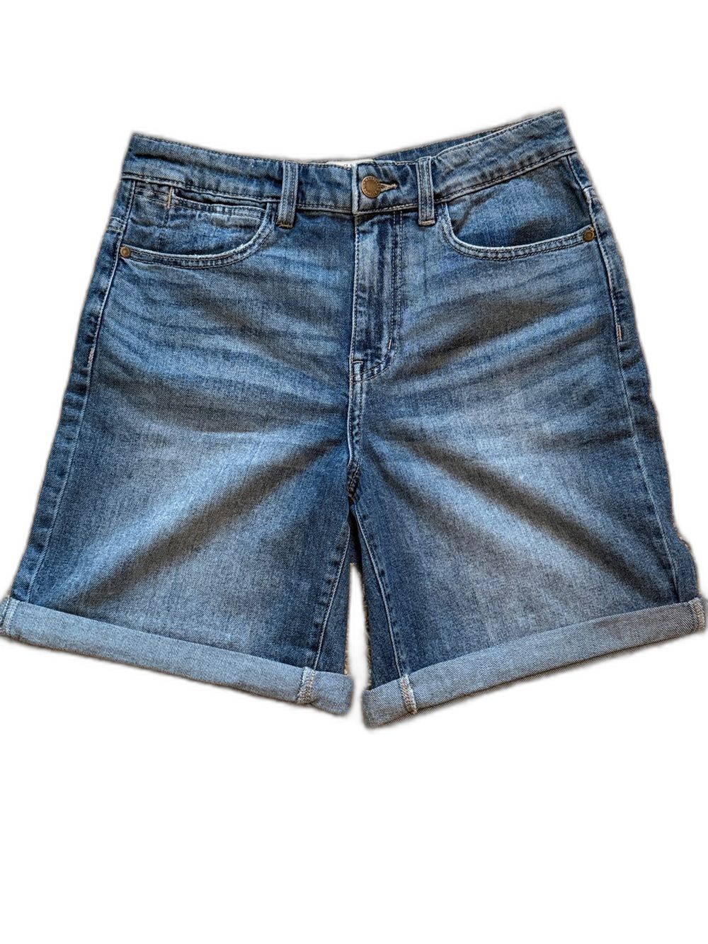 Wrangler Jean Shorts High Rise Medium Wash Denim Jorts Summer Womens 4 NWT